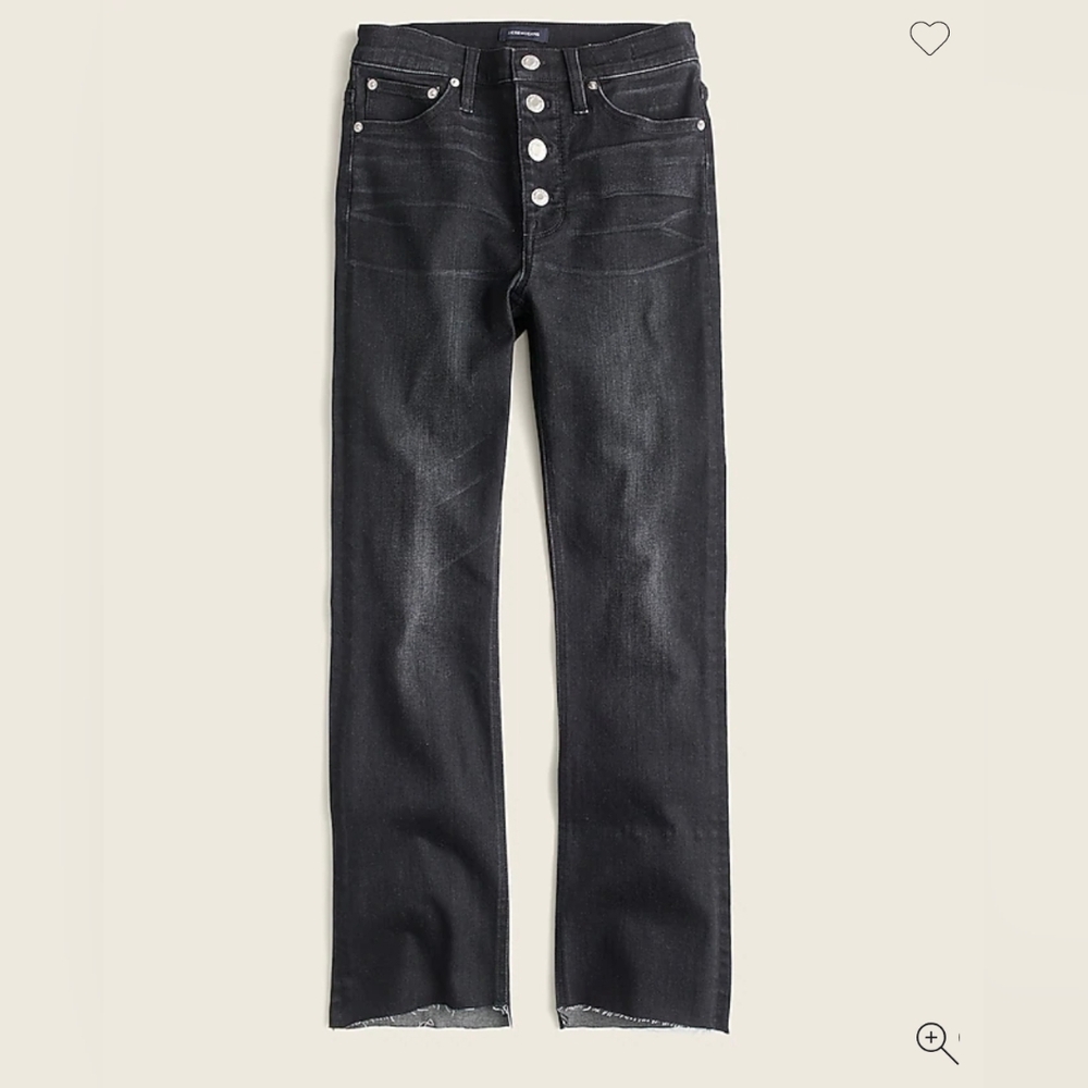JCrew Women's Charcoal Demi-boot Crop Jean Size 28
